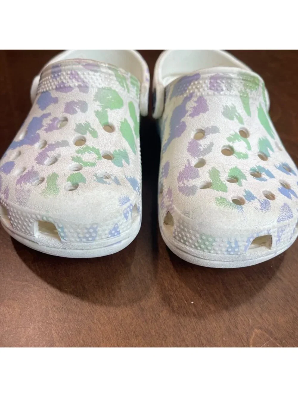 Crocs Classic Out of This World II Clogs Toddler Size 10 Colorful Leopard Print